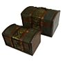 Sets Of 2 Colonial Boxes - Metal Embossed