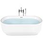 Freestanding Bath Glossy White Sanitary Acrylic Single Oval Modern Minimalist Design Beliani