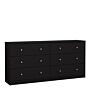 May Chest Of 6 Drawers (3+3) In Black