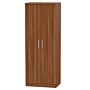 Contrast Tall Plain Wardrobe In Noche Walnut