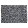 Shaggy Area Rug High-pile Carpet Solid Black And White Polyester Rectangular 160 X 230 Cm