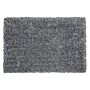 Shaggy Area Rug High-pile Carpet Solid Black And White Polyester Rectangular 140 X 200 Cm