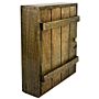 Solid Wood Wall Hanging Key Cabinet With 6 Hooks