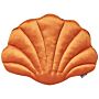 Seashell Scatter Cushion Orange Velvet Scallop Shape Throw Pillow Decoration Marine Theme Textiles