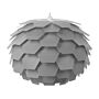 Pendant Lamp Grey Plastic Pine Cone Globe Shade Hanging Lamp