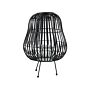 Lantern Black Willow Wood 44 Cm With Candle Holder Standing Decoration