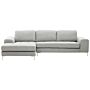 Corner Sofa Light Grey Fabric L-shaped