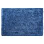 Shaggy Area Rug High-pile Carpet Solid Blue Polyester Rectangular 160 X 230 Cm