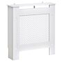 Homcom Wooden Radiator Cover Heating Cabinet Modern Home Furniture Grill Style Diamond Design White Painted (small)