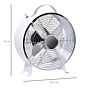 Homcom 26cm 2-speed Electric Table Desk Fan W/ Safety Guard Anti-slip Feet Portable Personal Cooling Fan Home Office Bedroom White