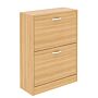 2 Drawer Shoe Cabinet, Pine