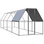 Vidaxl Outdoor Chicken Cage 2x8x2 M Galvanised Steel