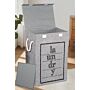 72l Foldable Home Laundry Baskets Bathroom Hamper With Lid And Rope Handles