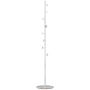 Homcom Coat Rack Free Standing Hall Tree With 8 Round Disc Hooks For Clothes, Hats,purses, Steel Entryway Coat Stand W/ Marble Base White