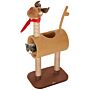 Pawhut 98cm Deer Themed Cat Tree With Scratching Posts, Toy Ball, Tunnel, Brown