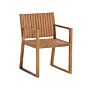 Garden Chair Light Acacia Wood 80 X 59 Cm