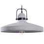 Hanging Light Pendant Lamp Grey Round Open Concrete Shade