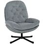 Homcom Armchair With 360 Degree Swivel And Wide Padded Seat