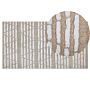 Shaggy Area Rug Beige Cotton 120 X 180 Cm Hand Woven Shaggy