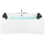 Whirlpool Bath White Sanitary 150 X 75 Cm Rectangular Double 157 X 85 Cm Massage Function Headrests