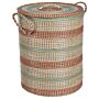 Basket Natural Seagrass With Handles Lid Handwoven Home Accessory Decor Storage Decorative Pattern