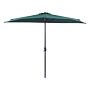 Half-round Garden Parasol Green Polyester Shade Steel 2.7m Modern Patio Balcony Umbrella