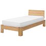 Bed Frame Light Pine Wood Eu Single Size 3ft Slatted Headboard