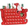 Homcom 24-drawer Reusable Santa Sleigh Christmas Advent Calendar