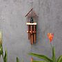 Bamboo Windchime - Natural Finish -black Buddha 6 Tubes