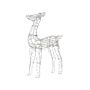 Outdoor Led Decoration Silver Metal 50 X 17 X 92 Cm Roe Deer Seasonal Accessory Garden Home Décor With Lights