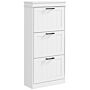 Homcom Three-drawer Minimalistic Shoe Storage Cabinet, For 15 Shoes