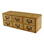 6 Drawer Double Level Small Storage Unit Trinket Drawers