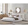 Japan Water Bed White Eu Super King Size 6ft Wooden Frame Low Profile With Mattress Bedroom Beliani