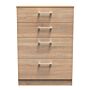 Devon 4 Drawer Deep Chest In Bardolino Oak