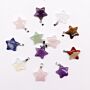 Gemstone Stars Pendant 20x6mm