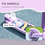 Aiyaplay Kids 3 Wheel Scooter For 2-6 Years Old W/ Adjustable Height, Led Light, Tpe Handlebar, Purple