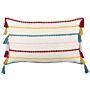 Decorative Cushion Multicolour 40 X 60 Cm Striped Pattern Retro Vintage Throw Accessory