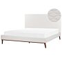 Eu Super King Size Off-white Velvet Fabric 6ft Upholstered Frame Headboard Honeycomb Quilted