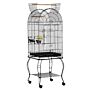 Pawhut Large Parrot Bird Cage Aviary Budgies Finch Cockatiel Birds Stand Feeding Station Stand W/ Wheels 51l X 51w X 153h Cm