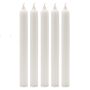 Solid Colour Dinner Candles - Rustic White - Pack Of 5