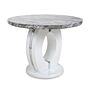 Neptune Round Marble Effect Grey/white Dining Table