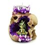 Tea Light Candle Holder - Elements Baby Dragon Crystal Skull Cave