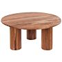 Coffee Side Table Light Wood Acacia Wood Table Top Wooden Legs Modern Traditional Design