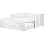 Bed Frame With Storage White Rubberwood Eu Single To Super King Size 6ft Guest Bed