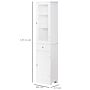 Kleankin Bathroom Storage Cabinet With 3-tier Shelf Drawer Door, Floor Cabinet Free Standing Tall Slim Side Organizer Shelves, White