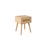 Croxley 1 Drawer Rattan Bedside Oak