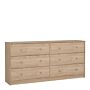 May Chest Of 6 Drawers (3+3) In Jackson Hickory Oak