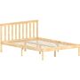 Milan Double Wooden Bed, Low Foot, Pine