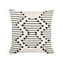 Decorative Cushion Beige Cotton 45 X 45 Cm Boho Design Geometric Pattern