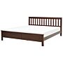 Bed Frame Dark Wood Pine Wood Super King Size 6ft Slatted Base